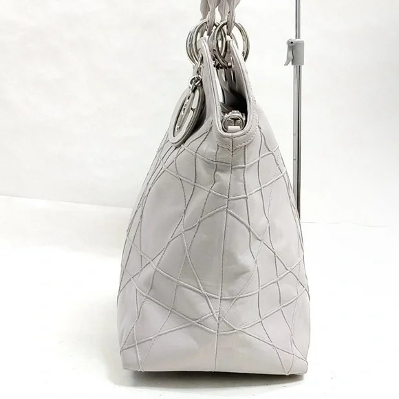 Dior Gray Lambskin Granville Satchel with Sturdy Handles - Picture 3 of 9